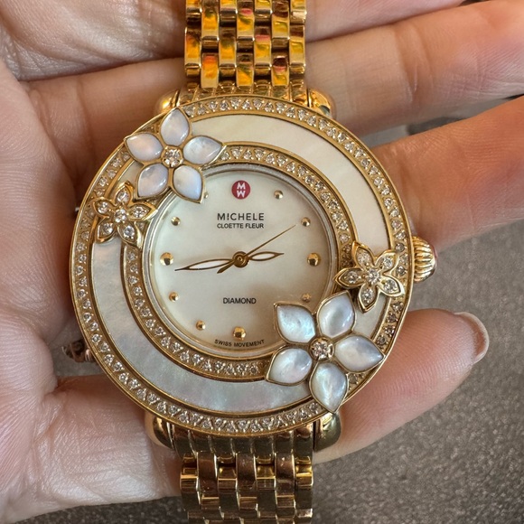 $6999 Michele Cloette Fleur Diamond Watch Limited Edition #0004/1000 - Picture 12 of 14